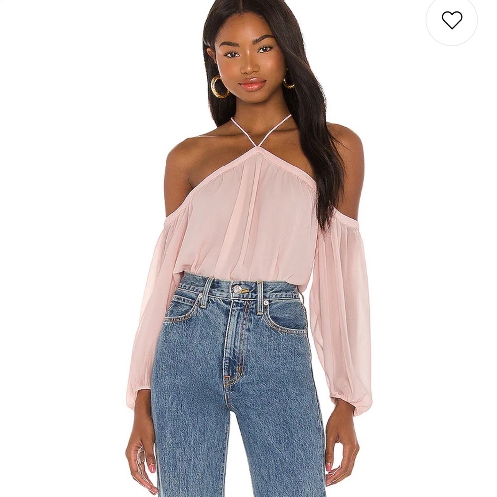 Slate off the shoulder blouse. Size small. Color pink.